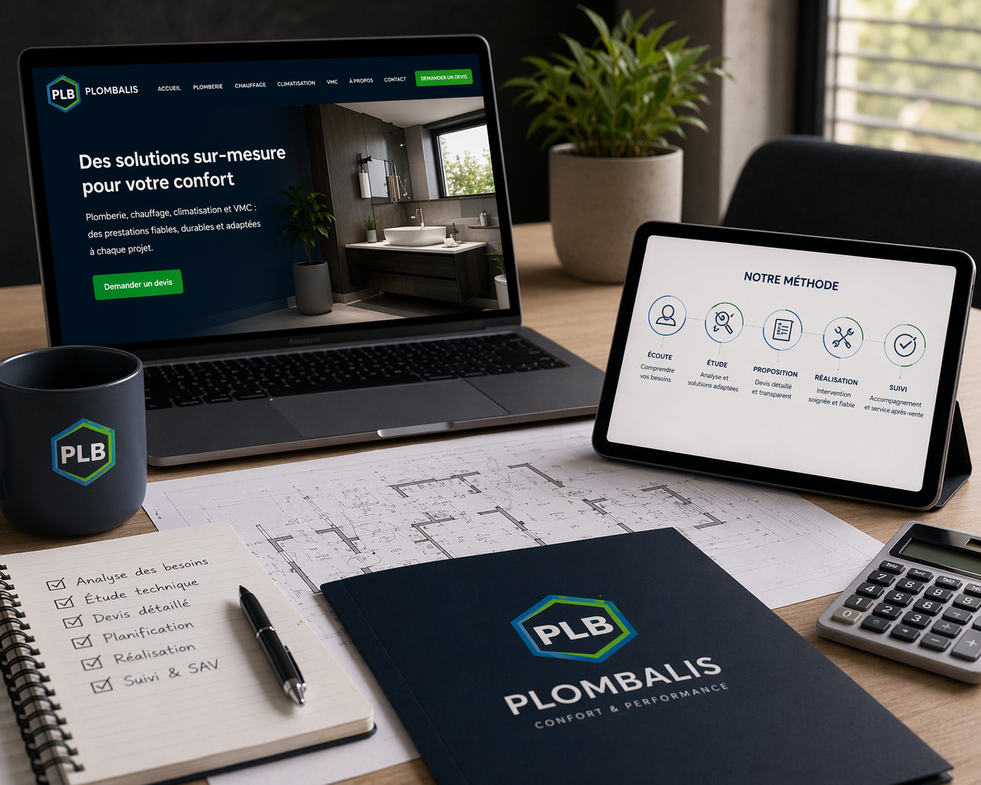 Plombalis — Organisation, devis et préparation de projet